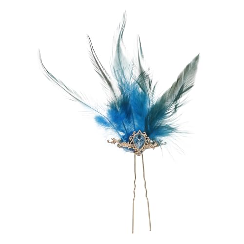 HAPINARY Boho Haarspange Blau mit Langem Quasten Design Langlebiger Legierungs Haarstab Exotischer Stil für Frauen und Mädchen Geeignet für Hochzeiten Partys und Festliche Anlässe von HAPINARY