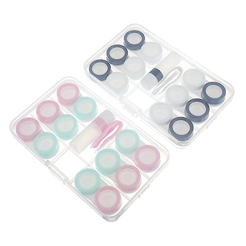HAPINARY Box Mit 2 Sätzen Kontaktlinsenbehälter Fall Reiniger Lösung Maschine Gläser Augenlid Augenlinsenbehälter Objektivwerkzeug Objektivbehälter Objektiv-reiseetui Reisebedarf Plastik HAPINARY Box Mit 2 Sätzen Kontaktlinsenbehälter Fall Reiniger Lösung Maschine Gläser Augenlid Augenlinsenbehälter Objektivwerkzeug Objektivbehälter Objektiv-reiseetui Reisebedarf Plastik von HAPINARY