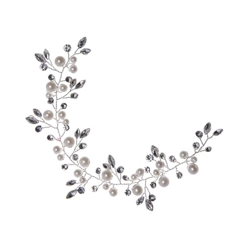 HAPINARY Braut Stirnband mit Strass und Perlen Eleganter Haarschmuck für Hochzeit Modisches Accessoire für Damen für Brautkleider und Festliche Anlässe HAPINARY Braut Stirnband mit Strass und Perlen Eleganter Haarschmuck für Hochzeit Modisches Accessoire für Damen für Brautkleider und Festliche Anlässe von HAPINARY