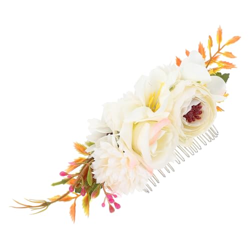 HAPINARY Brautkamm Blumenhaarclip Brautjungfern hair accessories for girls hochzeitshaar schmuck haarschmuck eleganter Blumenkopfschmuck Kopfschmuck für die Braut Mori-Abteilung Haarteil von HAPINARY