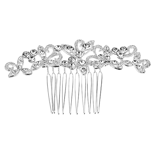 HAPINARY Brautkopfschmuck Aus Strass Haarseitenkamm Modeschmuck Party Haarnadeln Haarschmuck Aus Strass Abschlussball Schleier Strass-haarspange Frauen Brautjungfer Kleid Brautkamm Weiß von HAPINARY