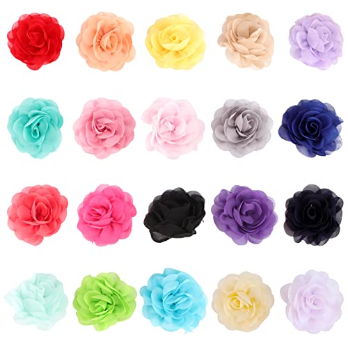 HAPINARY 20stücke Teiliges Haarspangen-set Simulations-rosenblumen Chiffon-rosen-haarspangen Für Damen Und Mädchen von HAPINARY