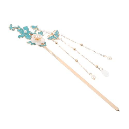 HAPINARY Vintage Haarnadel Handgemachte Metall-blumennadel Mit Quasten-design Für Frauen Und Mädchen Chignon-haarreifen Retro-haaraccessoire Blau von HAPINARY