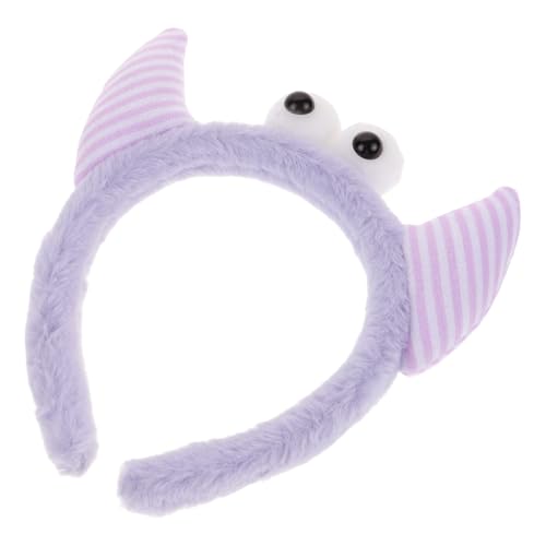 HAPINARY Damen Haarband aus Flauschigem Material mit Stylischem Horn Design Dickes Elastisches Stirnband für Gesichtspflege Make Up und Spa Modisches Haarschmuck Accessoire in von HAPINARY