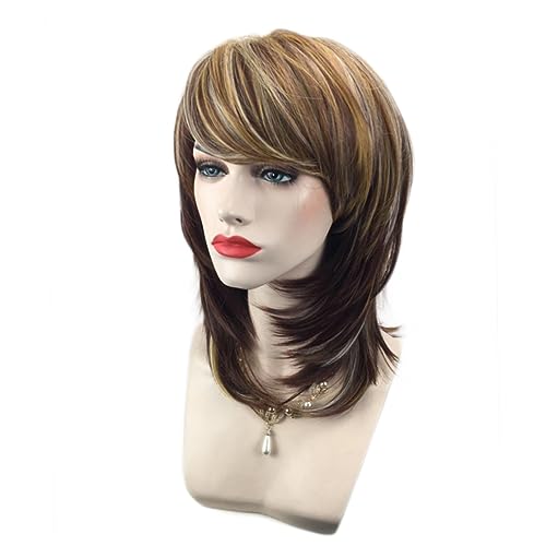 HAPINARY Damen Lockenperücke Natürlicher Look Elastisches Netz Für Alltag Partys Cosplay Hochzeiten Handgefertigt Atmungsaktiv Komfortabel von HAPINARY