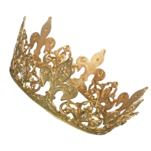 HAPINARY Delikate Goldene Krone Haarschmuck für Braut Hochzeits Tiara Prinzessin Stirnband Elegant Leicht für Feier Hochzeit Brautschmuck und Fotoshooting Accessoire von HAPINARY