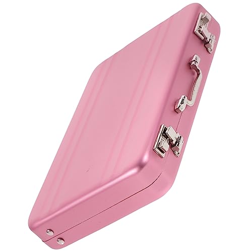 HAPINARY Mini-Aktentasche Kartenhalter Metall Visitenkartenetui Karteikartenbehälter Mit Schnappverschluss Für Organisation von HAPINARY