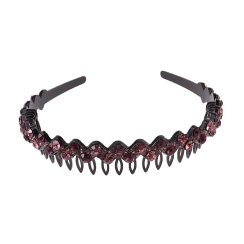 HAPINARY Diamond Studded Toothed Hair Hoop Wellenförmiger Haarschmuck Für Damen Für Partys Festivals Und Fotoshootings Aus Leichtem Acryl Und Funkelnden Kristallen Tiefem Und von HAPINARY