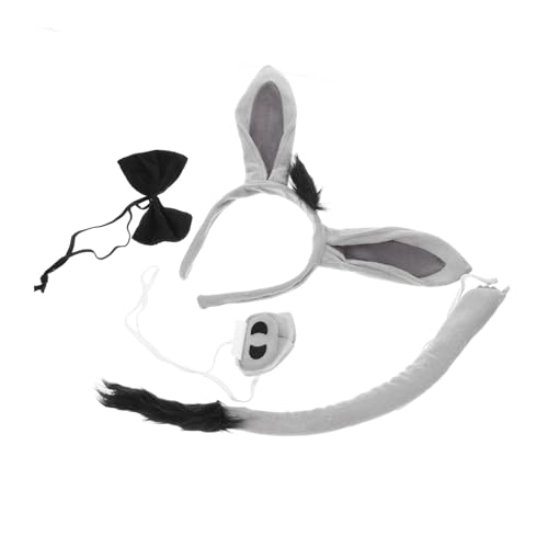 HAPINARY Donkey Ohren Haarreif Kostümzubehör Süßes Tier Headband für Halloween Karneval Kinderparty Verstellbar Bequem Niedliches Esel Accessoire für Rollenspiele und Auftritte von HAPINARY
