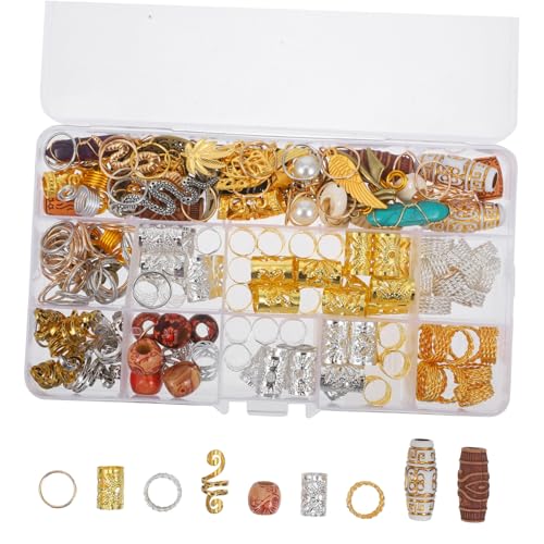 HAPINARY Dreadlocks Haarschmuck Für Zöpfe 184 Stück Haaranhänger Exquisiter Schmuck Langlebige Haarringe Geflochtene Haar-accessoires von HAPINARY