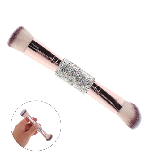 HAPINARY Dual-ended Blush Pinsel mit Weichen Borsten und Funkelndem Strassgriff Multifunktional für Flüssiges Puder Up Präzises Konturieren und Natürliches Finish Make-up Werkzeug für Damen von HAPINARY