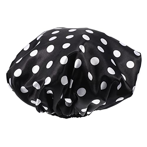 HAPINARY Duschhaube Für Damen Elastische Wasserdichte Badekappe Duschen Make-up Spa Und Schlafen Für Kurzes Und Mittleres Haar Wiederverwendbar Und von HAPINARY