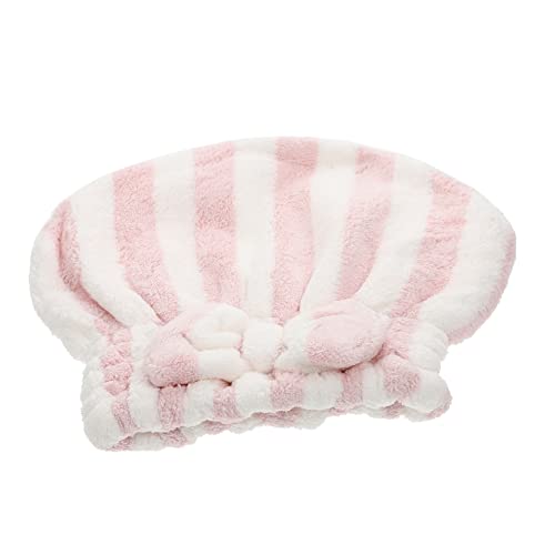 HAPINARY Duschhut Mit Gestreiftem Design Wasserabsorbierender Badehut Bequemer Haartrockenhut Für Mädchen Zuhause Und Reisen von HAPINARY
