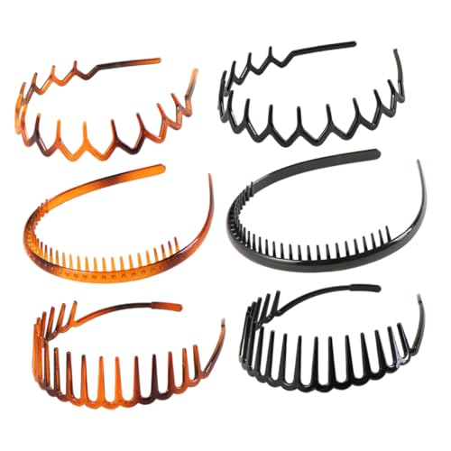 HAPINARY Einfache Kopfbedeckung Für Damen Und Herren 6 Stück Elastische Haarspangen Mit Zähnen Unsichtbare Haarbänder Zur Gesichtsreinigung von HAPINARY