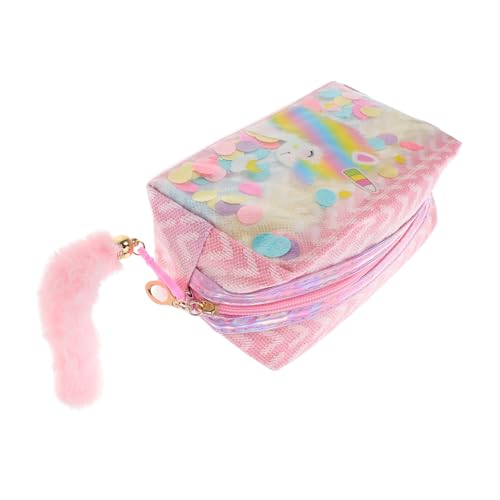 HAPINARY Reise Kosmetiktasche Mit Großem Fassungsvermögen Farbverlauf Einhorn Make-up Organizer Für Frauen Und Mädchen Praktische Aufbewahrung Für Toilettenartikel Und von HAPINARY