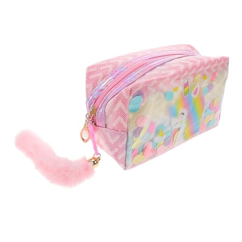 HAPINARY Cute Unicorn Gradient Kosmetiktasche Für Frauen Große Kapazität Tragbare Reise-Organizer Für Make-up Und Toilettenartikel Und Einfach Zu Reinigen von HAPINARY