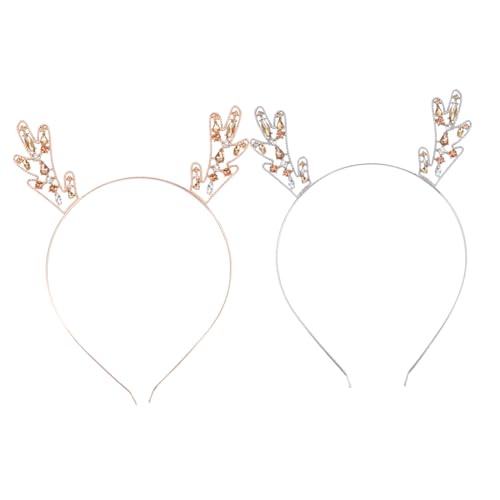 HAPINARY 2stücke Weihnachten Rentier Geweih Haar Stirnband Mit Strass Metall Kopfbedeckung Für Party Für Familie Und von HAPINARY