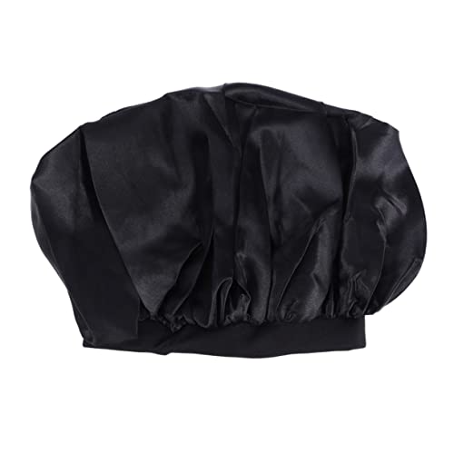 HAPINARY Elastische Schlafhaube Für Damen Besondere Dacron-kopfbedeckung Mit Breitem Rand Für Dusche Und Entspannung Schwarz von HAPINARY