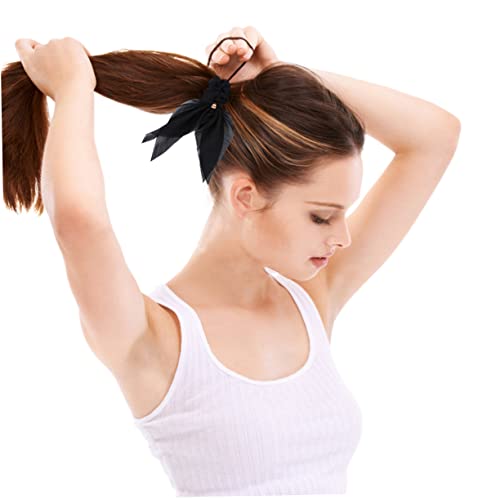 HAPINARY Elastisches Haargummi mit Schleife Langer Haarring für Damen Pferdeschwanzhalter aus Stoff für Jeden Anlass Haaraccessoire mit Schnalle von HAPINARY