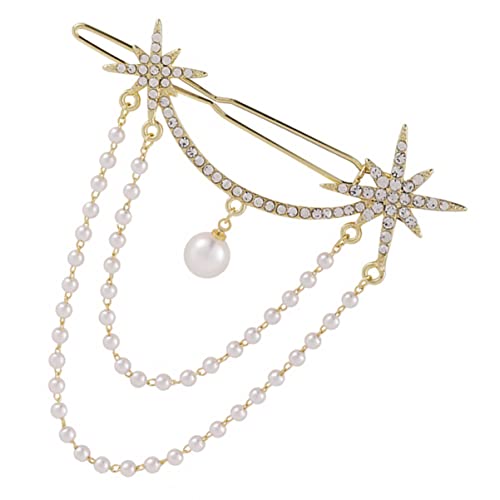 HAPINARY Schicke Haarnadel Mit Kette Und Quaste Für Mädchen Haar-accessoire Clip Strass Haarnadel Für Frauen Und Mädchen von HAPINARY