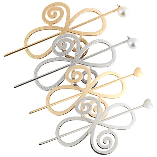 HAPINARY 4sätze Haarstab-clip Mit Haarspange Für Damen Haarknoten-accessoires Aus Dutt-clips Für Dickes Haar Haarspangen Für Hochzeit Und Party Haar Styling Zubehör von HAPINARY