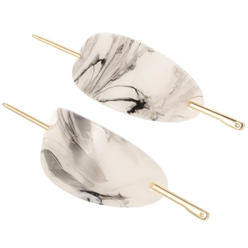 HAPINARY Elegantes Haarstab-set Aus Acryl in Ovaler Form 2-teilig Haarnadel Für Damen Als Pferdeschwanzhalter Haar-styling-accessoire Für Besondere Anlässe von HAPINARY