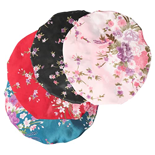 HAPINARY Elegantes Schlafmützen-set Für Damen 4er-pack Satin-haube Vielseitige Kappe Für Das Haar von HAPINARY