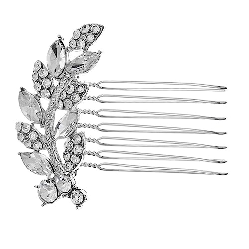 HAPINARY Strass-haarkamm Aus Legierung Mit Blattmotiv Kopfbedeckung Haarschmuck HAPINARY Strass-haarkamm Aus Legierung Mit Blattmotiv Kopfbedeckung Haarschmuck von HAPINARY