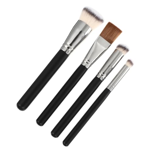 HAPINARY Eyeliner 4 Stück Grundierungspinsel Maskenpinsel abgewinkelter Brauenpinsel Bilden kosmetikpinsel makeup brushes Make-up-Tools für Foundation und Concealer keine Spur malen von HAPINARY