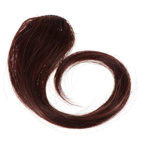 HAPINARY Perücke Für Damen Mit Fake Bang Flauschiger Perücken- Aus Fasermaterial Hellbraun Leicht Tragbar Mit Kamm von HAPINARY