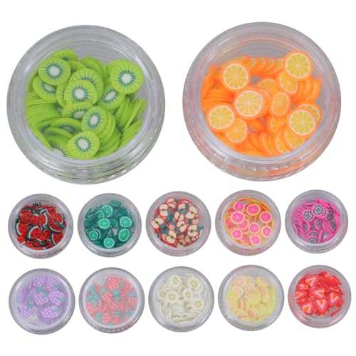 HAPINARY Boxen Maniküre-labels Aus Fruchtscheiben Diy-nagelkunst-zubehör Keramikscheiben Flicken Bunte Deko-labels Farben von HAPINARY