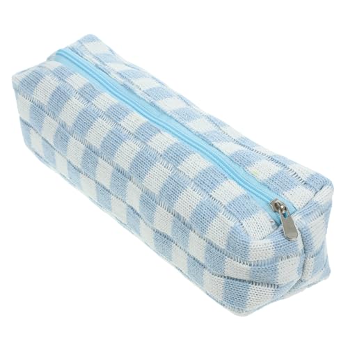 HAPINARY Federmäppchen Im Schachbrettmuster Make-up-Organizer-etui Handliches Federmäppchen Süße Stiftebox Bleistiftbeutel Aus Segeltuch Make-up Pinsel Polyester Reißverschluss Student von HAPINARY