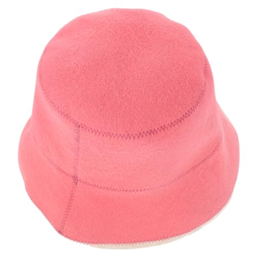 HAPINARY Wollsauna Hut Für Frauen Dicke Absorbierende Badekappe Aus Natürlicher Wolle Rosa Für Spa Und Dampfbad Russischer Saunahut Vielseitig Einsetzbar Für Reisen Und Zuhause von HAPINARY