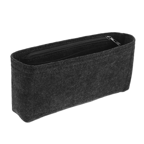 HAPINARY Filz Kosmetiktasche mit Reißverschluss Kompakter Make Up Organizer für Damen Große Kapazität Schminktasche Vielseitig für Handtaschen Reise und Alltag Leicht und Praktisch von HAPINARY