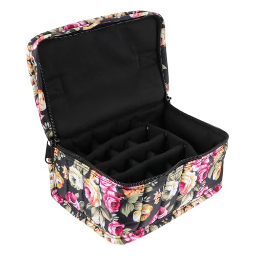 HAPINARY 17gitter Portable Nagellack Ätherische Öl Aufbewahrungstasche Stoßfester Organizer Für Flaschen Für Reisen Und Täglichen Gebrauch Praktische Tragetasche Für Kosmetik Und von HAPINARY