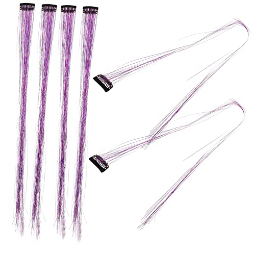 HAPINARY Flechten Haar Extensions Kit 6 Stücke Glitter Lametta Haar Extensions Clip Mädchen von HAPINARY
