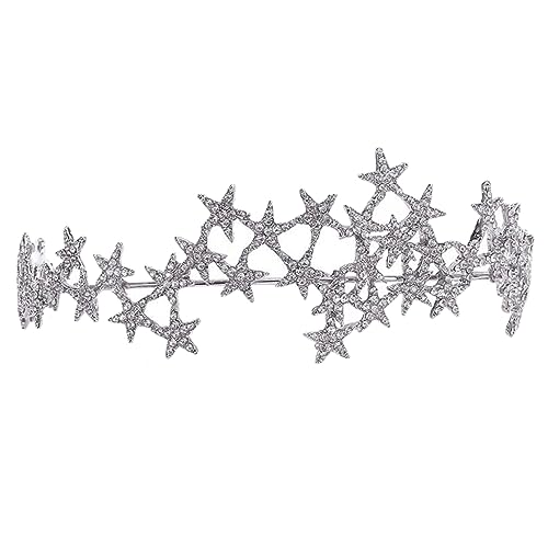 HAPINARY Creative Rhinestone Haarschmuck Für Mit -design Für Hochzeiten Geburtstagsfeiern Und Besondere Anlässe Silber von HAPINARY