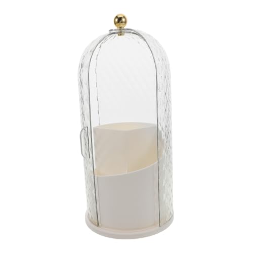HAPINARY Rotierender Make-up Pinselhalter Mit Deckel Praktischer Organizer Für Kosmetik Und Bürsten Für Schminktisch Im Badezimmer Oder Schlafzimmer von HAPINARY