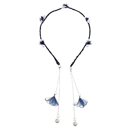 HAPINARY Blumenstirnband Mit Perlen Und Baumelnder Quaste Haarband Für Damen Kopfschmuck Für Verschiedene Anlässe von HAPINARY