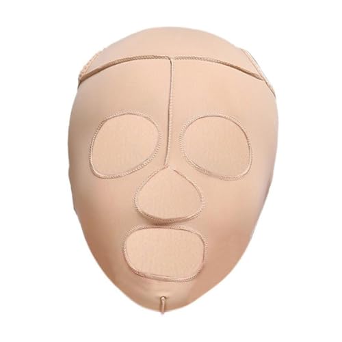 HAPINARY Gesichtsmaske Für Schlankheits Und Liftingeffekt Elastisch in Hautfarbe Mit Gürtelriemen Für V-gesichtslinie Waschbar Für Verbesserte Hautelastizität Und Durchblutung von HAPINARY