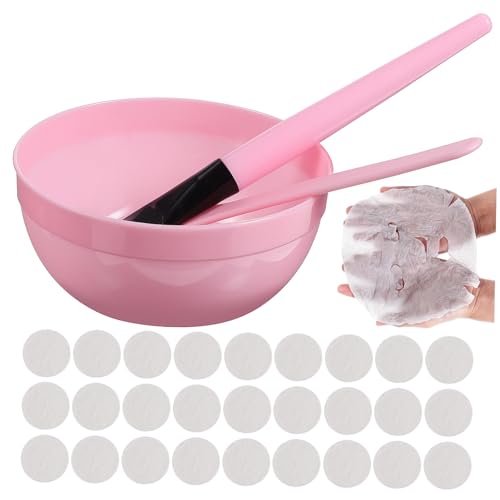 HAPINARY Gesichtsmasken DIY mit Pinsel und Schale Wiederverwendbares Hautpflege Werkzeug für Gleichmäßiges Auftragen Leichtes Praktisches für Frauen und Professionelle Anwendung von HAPINARY