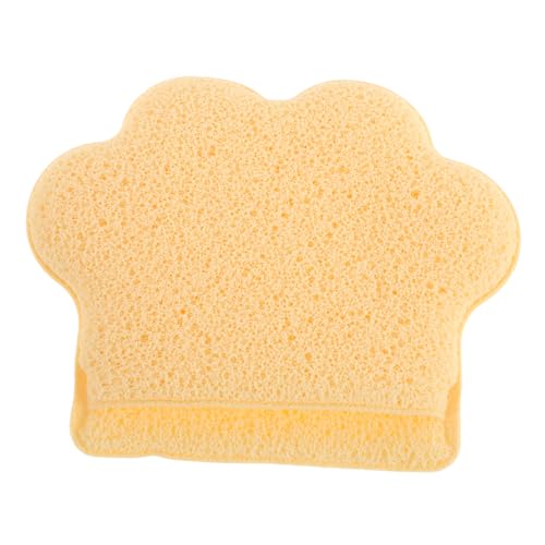 HAPINARY Gesichtswäsche Schwamm Maschinenwaschbare Lätzchen Katzenkrallen Im Gesicht Wattestäbchen Reinigen Glühbirnen Glühbirnen Wasserabweisende Schürzen Yellow Hydrophiles Polyurethan von HAPINARY