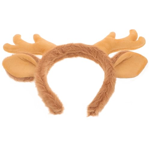 HAPINARY Geweih-stirnband Mit Süßen Ohren Weihnachtliche Elchkopfbedeckung Für Feiertagsfeiern Und Cosplay-veranstaltungen Khaki von HAPINARY