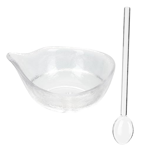 HAPINARY Schüssel Aus Glas Selbstgemacht Rührschüssel Für Ätherische Öle Kleine Schüssel Mit Löffel Hautfreundlich Für Beauty Salon Und Zuhause von HAPINARY