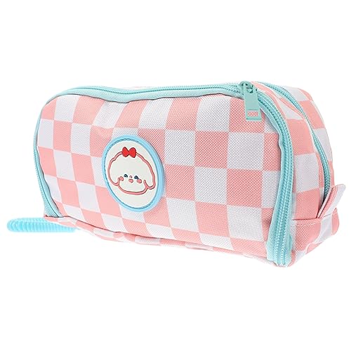 HAPINARY Großer Federmäppchen mit Schachbrettmuster Multifunktionale Stiftetasche für Schüler Große Kapazität Organizer für Schreibwaren Tragbare Aufbewahrungstasche mit Reißverschluss von HAPINARY