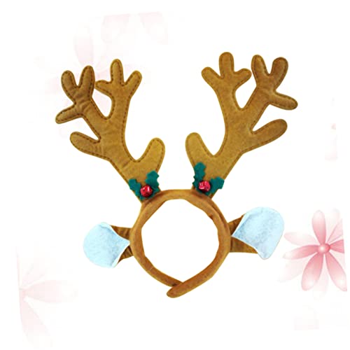 HAPINARY Weihnachtsglöckchen Haarband Mit Geweihohren Für Kinder Weihnachtlicher Stirnschmuck Aus Leichtem Material Haarschmuck Für Weihnachts-party von HAPINARY