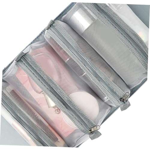 HAPINARY Großer Kulturbeutel Reise Multifunktional Faltbar Kosmetiktasche für Make up und Toilettenartikel Damen Herren Tragbarer Organizer mit Robustem Reißverschluss und Leichtem Design von HAPINARY