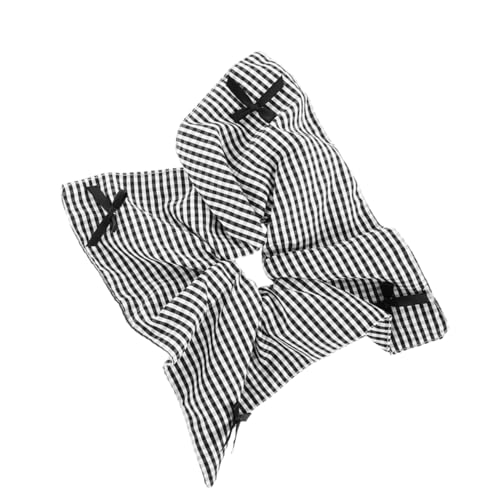 HAPINARY Großer Schwarzer Weißer Karomuster Haargummi mit Schleife Elastisches Haarband Modisches Haarschmuck Accessoire Vielseitig Kombinierbar Eleganter Look für Damen und Mädchen von HAPINARY