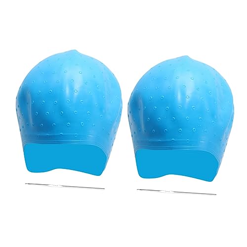 HAPINARY Haarfärbehaube 2er-pack Wiederverwendbare Haarfärbemütze Aus Silikon Mit Häkelnadeln Zum Einfachen Färben HAPINARY Haarfärbehaube 2er-pack Wiederverwendbare Haarfärbemütze Aus Silikon Mit Häkelnadeln Zum Einfachen Färben von HAPINARY