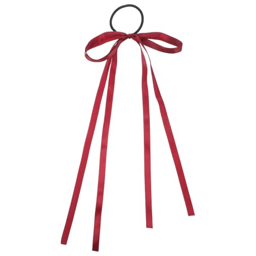 HAPINARY Elastisches Haargummi Mit Schleife Für Vielseitiges Haarband Für Damen Geeignet Für Und Verschiedene Anlässe Elegantem Satiniertem Weinrot von HAPINARY